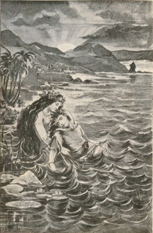 Mermaid art saving the prince